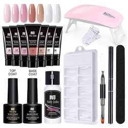 Uv Gel Nail Set 7 farver Nail Extension Uv + Led Nail Lamp Starter Set