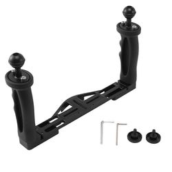 Kaksi kädessä pidettävää stabilisaattoria Sukellus Vedenalainen Kamerakotelot Lokero/kahva Vedenpitävä Kaksinkertainen Kahva F musta