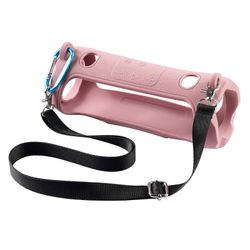 Silikonisuojaholkki Charge 6 -kaiutinkotelolle, olkalaukkulle iskunkestävä naarmuuntumaton kansi kaulanauhalla vaaleanpunainen