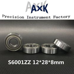 Udsalg Gratis forsendelse S6001zz 12 * 28 * 8 mm (10 stk) Kugleleje i rustfrit stål 12x28x8mm 6001zz til cykelnavlejer Rulman