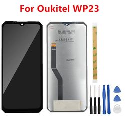 yhteensopiva Oukitel WP23 6.52 tuuman matkapuhelimen LCD-näyttö ja kosketusnäytön digitointikokoonpano työkaluilla Musta