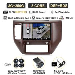 Hikig 8g 256g Til Nissan Patrol V 5 Y61 2004 - 2011 Fersken Træ Farve Bil Radio Multimedia Videoafspiller Navigation GPS Android 13 Auto 2K 8G-256G...