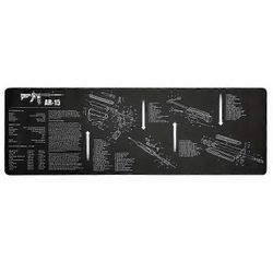 Aseen puhdistusmatto osakaaviolla ja hiirimatolla - täydellinen AR15-, AK47-, M1911- ja Remington 870 -laitteille - suojaa työtasoasi ja parantaa t...