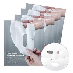 Deep Collagen Overnight Mask 36g, kasvonaamiot, joissa on pienimolekyylipainoista kollageenia joustavuuden, kiinteytyksen ja kosteutuksen takaamiseksi
