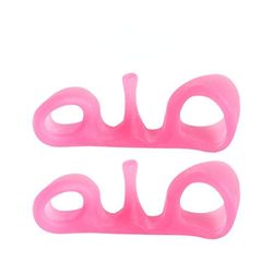 Silikone knyst Corrector Tå Separator Valgus For Tå Finger Separator Hallux Valgus Corrector Ortopædisk Protector Pink