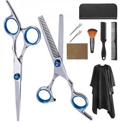 Venalisa 10pcs Haircut Supplies Kit Professionel Frisør saks med tyndere saks Comb Salon Udstyr