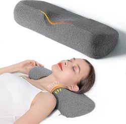 Kohdunkaulan niskatyynyt kivunlievitykseen nukkumiseen, muistivaahto niskatukityyny jäykän kivun lievitykseen, niskatukityyny niskarullatyyny Tumma...