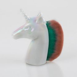 Enhjørning Makeup Brush Rose Guld flerfarvet pensel Pony Hair Nail Brush Skønhed Makeup Tool hvid