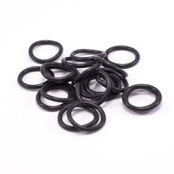 BodyJewelryOnine O-ring pakke af 20 sorte gummi perfekt til tunneler stik konus holder 0000g (12 mm)