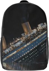 Dciustfhe Titanic Reppu Koululaukku Reppu tytöille Pojat Reput Suurikapasiteettinen lasten reppu Kaksinkertainen vetoketju Hengittävä muotoilu Kevy...