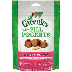 Greenies Pill Pockets Lohimaku kissan herkut, 1.6 oz