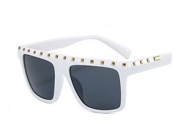 Langytx 2022 Nye kvinders solbriller Et ord Øjenbryn Nitte Solbriller Briller Konkav Form Moderne Fashion Ins Street Mænds solbriller RIV3 Normal