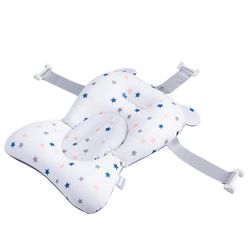 Huizhiwentong Baby Infant Badekar Pad Skridsikker luftpude flydende blød sædepude hvid stjerne