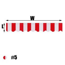 Syntynyt kaunis 2,5m / 3m / 3,5m / 4m / 5m myymäläbannerin vaihto vedenpitävät kangasnauhat aaltoilevat valance aurinkovarjo katos patio markiisi-d...