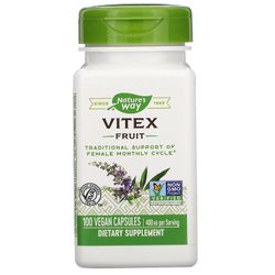 Nature's Way Naturens vej, Vitex Frugt, 400 mg, 100 Veganske Kapsler