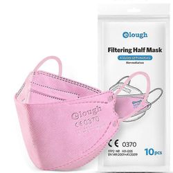 20kpl / 30kpl Ffp2 Kn95 Mask suojanaamio 4 kerrosta suojamaski Pölyn saastumisenestonaamari Vaaleanpunainen 20Pcs