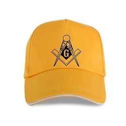Bricks Masons Kompas &kvadrat g frimurerisk baseball cap - (8 farver) P-gul