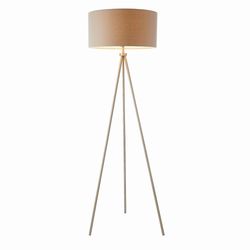 Endon Collection Lighting Tri 1 Lys gulvlampe Mat Nikkel, Grå Linned Effekt, E27