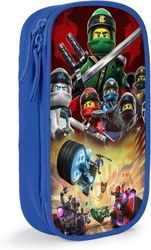 Kerota TI943 Ninjago penaali, matkakosmetiikkalaukku, suurikapasiteettinen vetoketjullinen penaali, paperitavaran säilytyslaatikko, syntymäpäivälah...