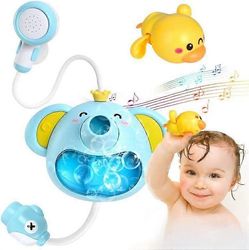 Lelut, 3 in 1 automaattinen elefantti vauvan kastelukylpylelu, vaahtokylpy suihku lasten lelut musiikilla ja valoilla, kylpylelut 1 2 3+ -vuotiaall...