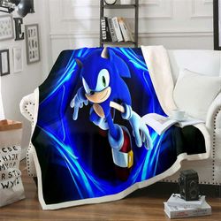 Sonic-peitot 100% mikrokuitu, fleecepeitot aikuisille lapsille pehmeät ja lämpimät vuodesohvalle ja sohvalle 50x40in 125x100cm