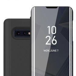 Samsung Galaxy S10e -kotelon suojakotelo - Smartview-muotoilu peilillä TURMALIINI MUSTA