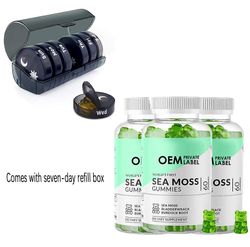 Hurtig levering Sead Gummies Irish Sead Gummies Sea Moss leveres med 7-dages genopfyldningsboks 3PCS