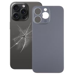 Enkelt Byte Glas Bakre Batteriskydd För Iphone 15 Pro Max Svart