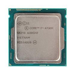 Core i7-4790K -suoritin - kanta LGA 1150 4 ydintä, 8 säiettä, 4,0 GHz, 8 Mt, L3-välimuisti, 88 W.
