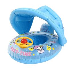Mikasa Baby oppustelige swimming ring, børns sommer swimmingpool svane, svømning bøje Blå