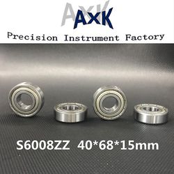 Udsalg Gratis forsendelse S6008zz Abec-3 (2stk) Rustfrit stål kugleleje 40x68x15mm 6008zz/ss S6008z Roulement A Bille Rulman