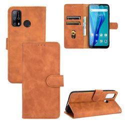 Etui til Oukitel C23 Pro Cover Premium Læder med kortholder Flip Folio Magnetisk Etui Coque - Sort Brown
