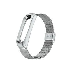 AIR Udskiftning rustfrit stål rem til Xiaomi Mi Band 3/4 - Sølv