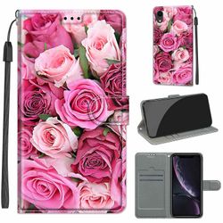 Foxdock Etui til Iphone Xr lyserød rose mobil taske