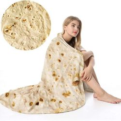 Zhuopai Voksne Vinter Varm Soft Flannel Tortilla Pandekage Tæppe farve3 150cm