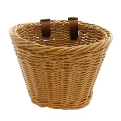 Käsin kudottu polkupyörän kori Suuri kapasiteetti Vahva kantava Helppo asennus Ohjaustanko Pyörän etukori Vaihto - Hyvä kahvi