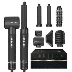 7 in 1 hiustenmuotoilija, kuumakampainen kiharrin suoristussarja, ammattimainen muotoilutyökalu nopeille hiustenkuivaajille, monitoiminen muotoilus...