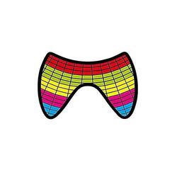 Colurful Print Led lysende blinkende ansigtsmaske