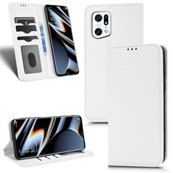 Kompatibel med Oppo Find X5 Pro Premium Pu Leather Flip Folio-veske med kortspor magnetisk lukkingsdeksel Hvit