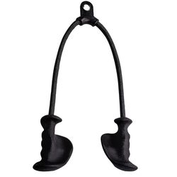 Ergonominen triceps-köyden vetäminen alas liukastumista estävällä luonnonkumikahvalla lisää lihaskuituja-kuntosali