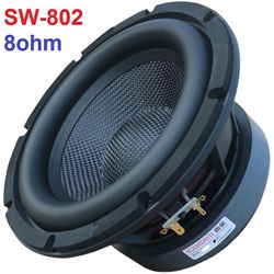 Sajygv 1 stk Soundhits Sw-801/SW-802 8 I kraft Subwoofer høyttaler driverenhet Glassfiber Deep Cone Gummi Suspension 4 / 8ohm 200W D210mm SW-802 8ohm