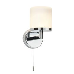 Endon Collection Lighting Lipco 1 Lys Badeværelse Væg Lys Chrome IP44 med Opal Glas, G9