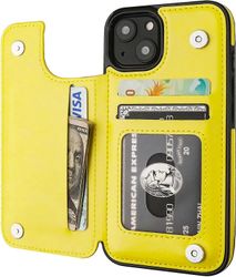 LINCMAN Yhteensopiva iPhone 14 -lompakkokotelon kanssa, jossa on kortinpidike, PU-nahkainen jalustakorttipaikka, kaksinkertainen magneettilukko ja ...