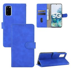 Etui til Samsung Galaxy S20 Fe 4g / 5g Cover Premium Læder med kortholder Flip Folio Magnetisk etui Etui Coque - Sort Blå