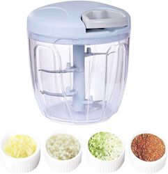 Suren Løg Chopper, Hvidløg Tryk 520ml 3 Blades blå