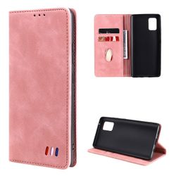 Etui til Samsung Galaxy A41 Cover Magnetic Closure Wallet Book Flip Folio Stand View Læder cover Stødsikker - Rosegold