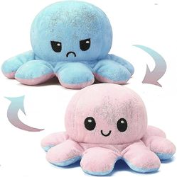 Xqday Octupus Humør Nuttede Legetøj Octopus Plys Drej Otopus Xxl Blæksprutte Nuttede Legetøj Flip