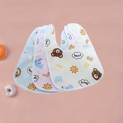 Crystal Velvet U-formet vandtæt læbeserviet Baby Meal Bib Bib Baby Meal Bag Solen Bjørn