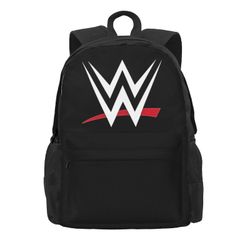 WWE-reppu, kevyt kestävä college-reppu, matkapäiväreppu, vedenpitävä college-tietokonelaukku naisille ja miehille, sopii 15 tuuman kannettavaan tie...