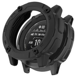 Putoamisenesto-TPU-ontto kansi Garmin Instinct 2X -pikalukitus urheilukellokotelon kansi - musta Monivärinen Black